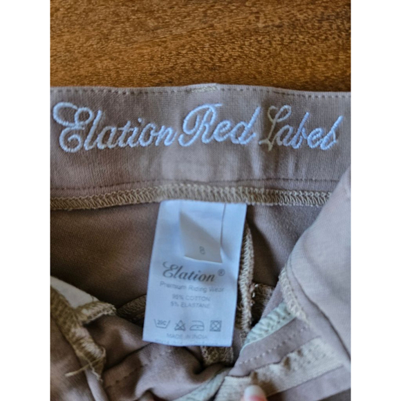 Girls Elation Red Label Riding Pants Size 8 Beige - Picture 9 of 11